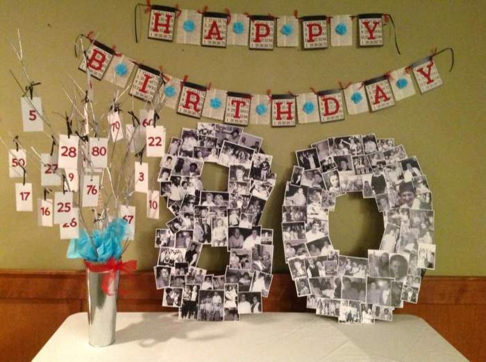 80th birthday party decoration ideas