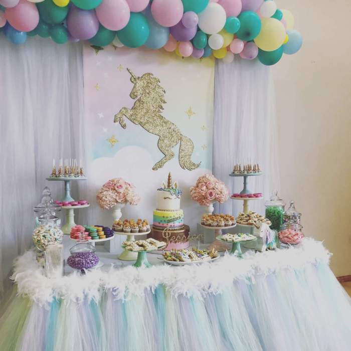 Unicorn theme birthday decoration