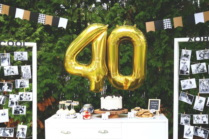 Decoration 40th birthday party