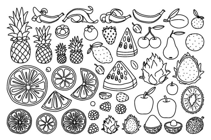 Free printable coloring pages food