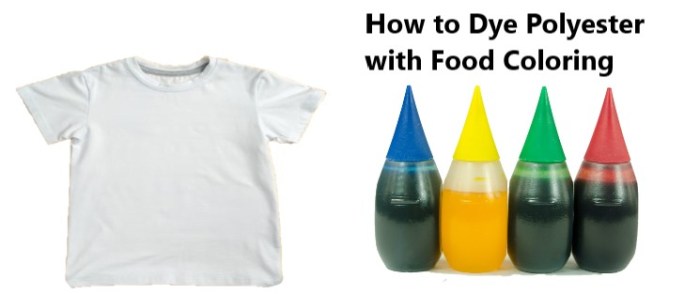 Can you dye polyester with food coloring