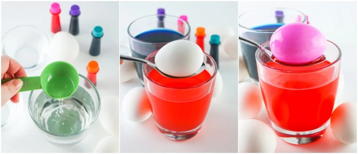 Egg dye with gel food coloring