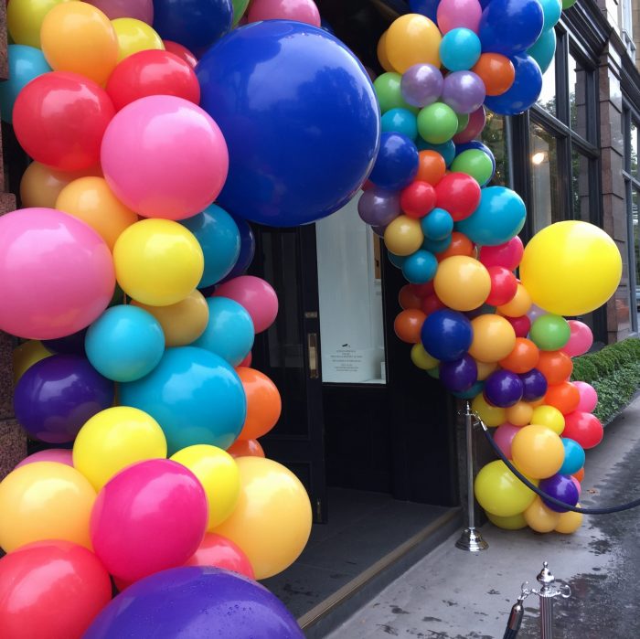 Decoration for birthday party with balloons