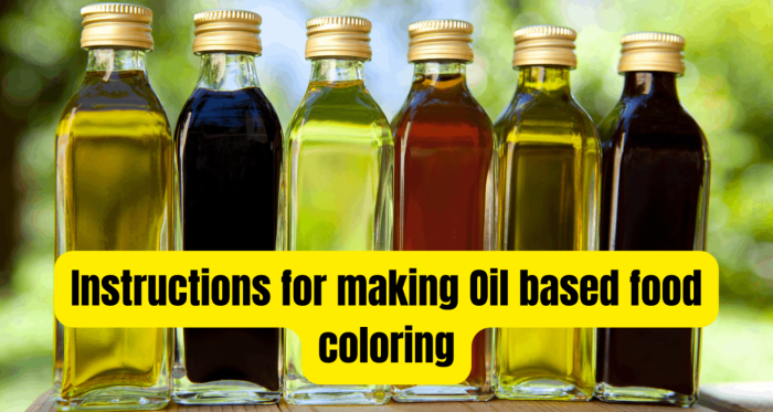 Dye free oil based food coloring