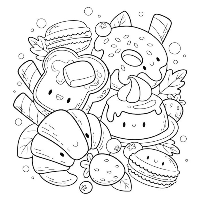 Coloring pages of food