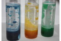 Water oil food coloring alka seltzer experiment