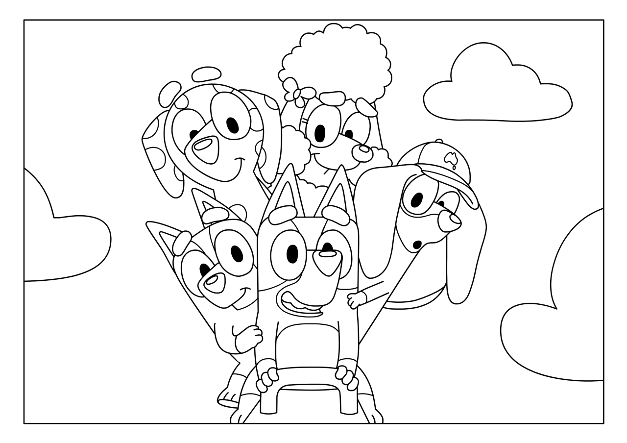 Bluey coloring page