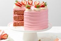 Birthday strawberry cake decoration