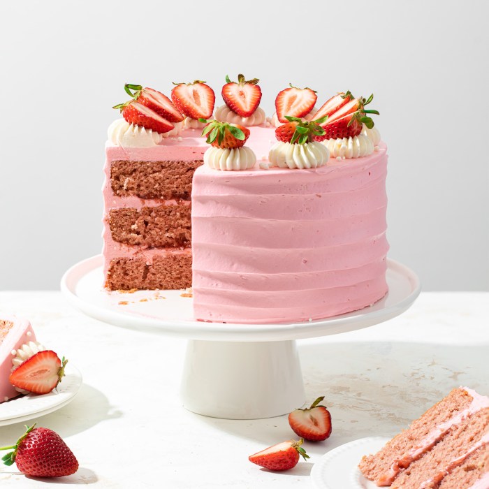 Birthday strawberry cake decoration