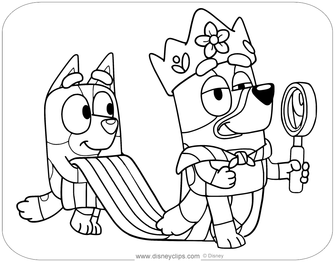 Bluey coloring page