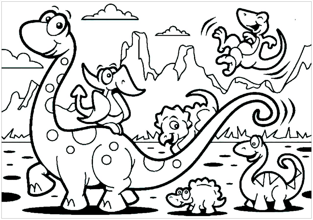 Dinosaur coloring page