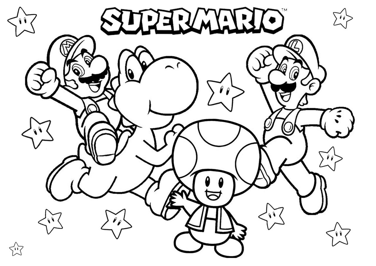 Super mario coloring pages