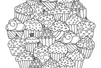 Cupcake coloring page