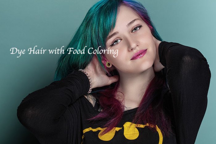 Coloring hair with food coloring