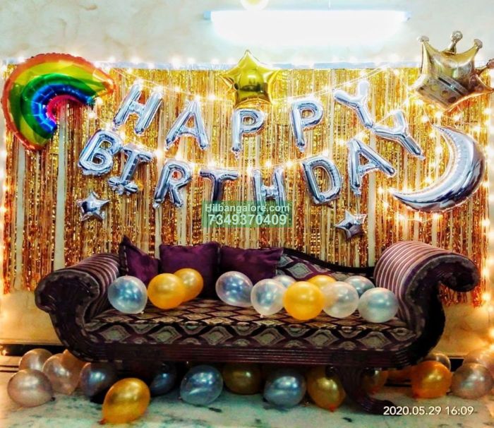 Happy birthday balloons decoration