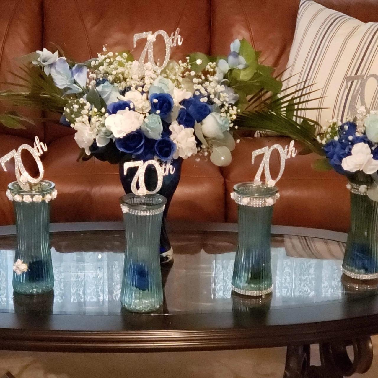 Table decoration ideas for 70th birthday party