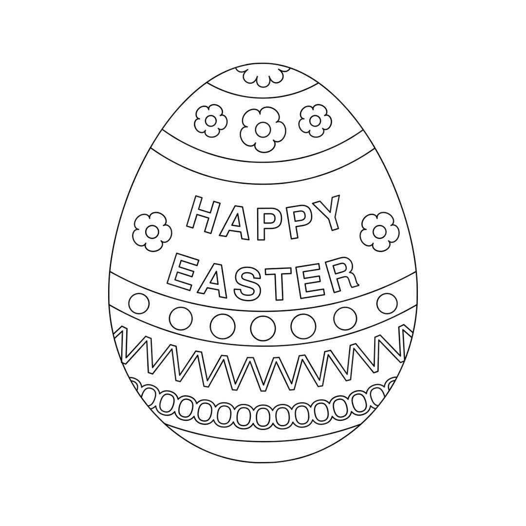 Easter egg coloring pages