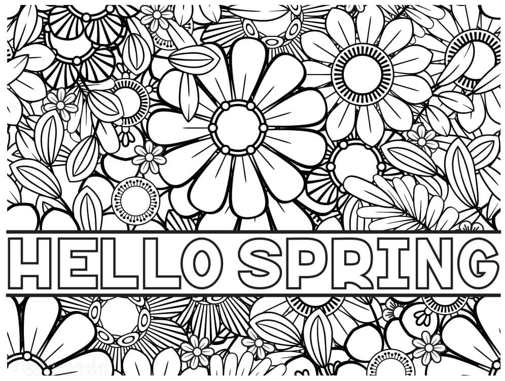 Coloring pages spring