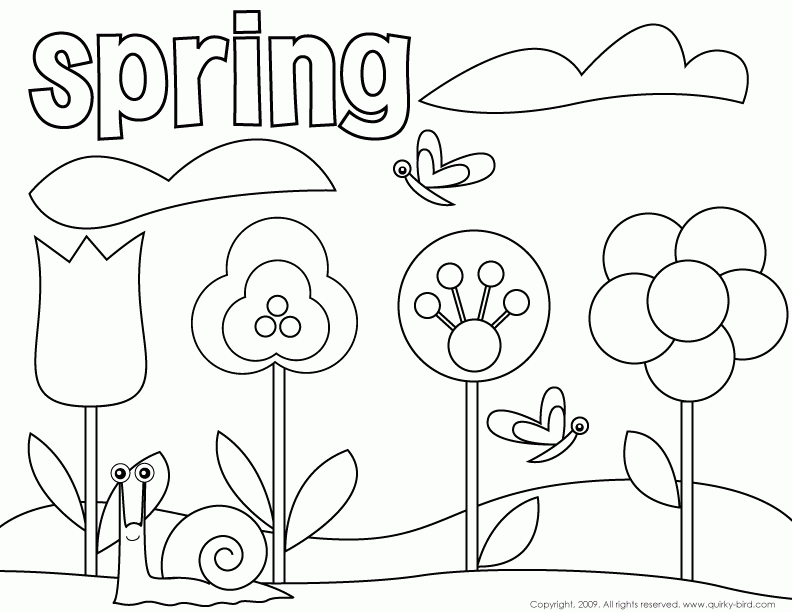 Coloring pages spring