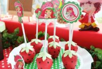 Decoration strawberry shortcake birthday theme