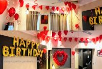 Room decoration for birthday surprise