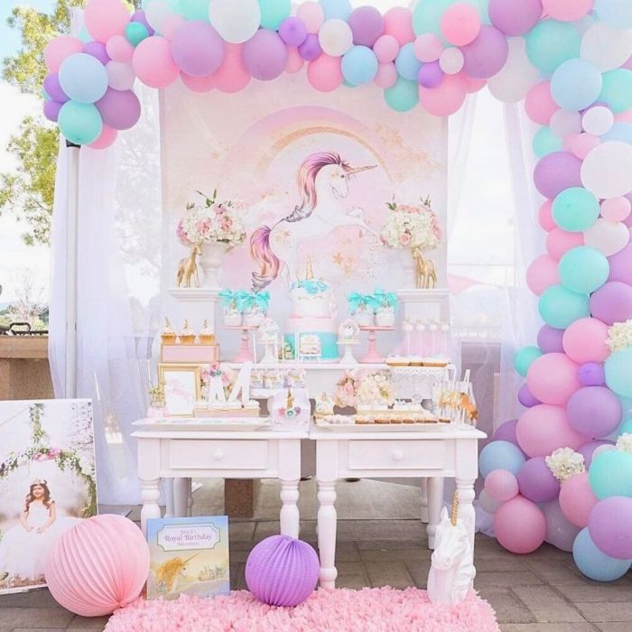 Unicorn theme birthday decoration