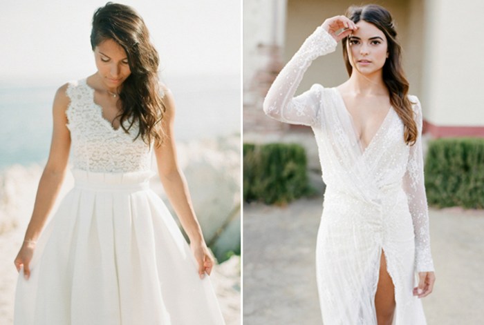 Wedding dresses with v neck