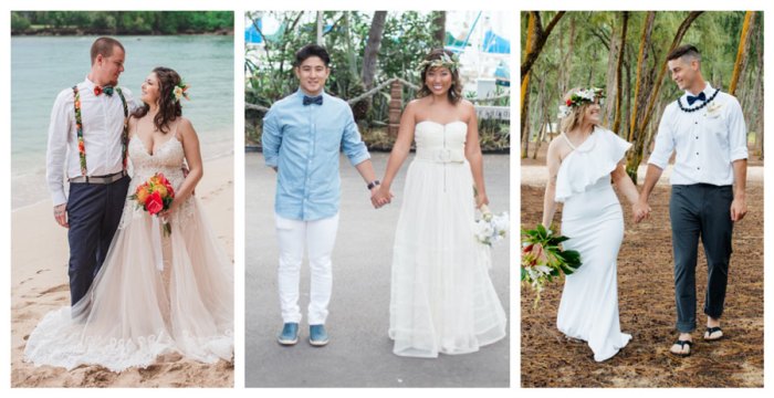 Hawaiian style wedding dresses