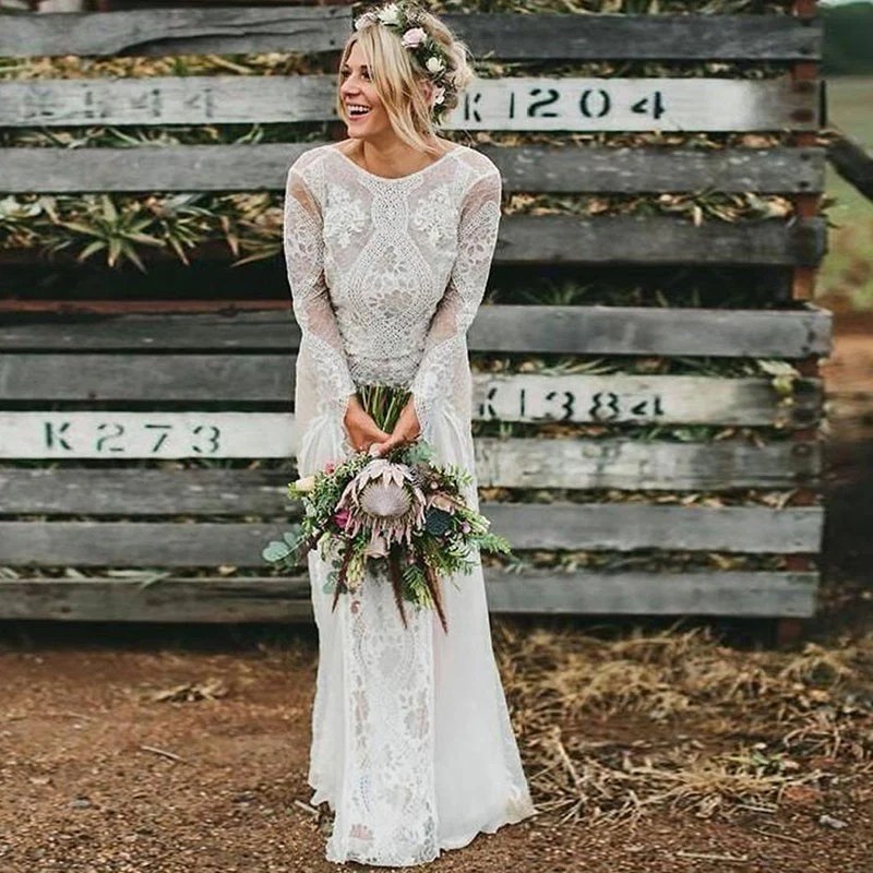 Fall boho wedding guest dress