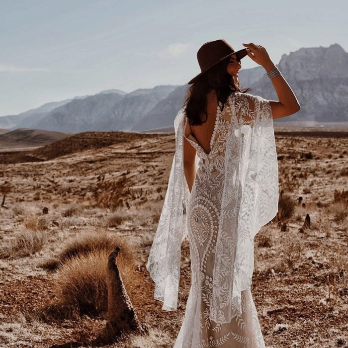 Winter boho wedding dresses