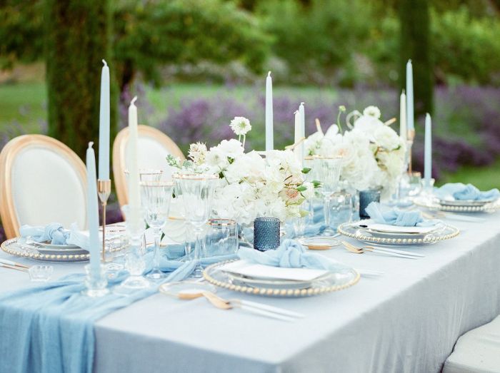 French blue dress for wedding