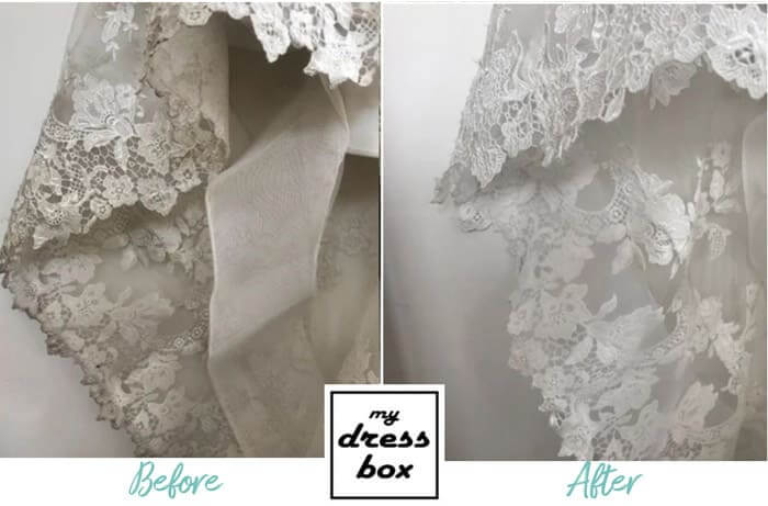 How to clean a wedding dress at home